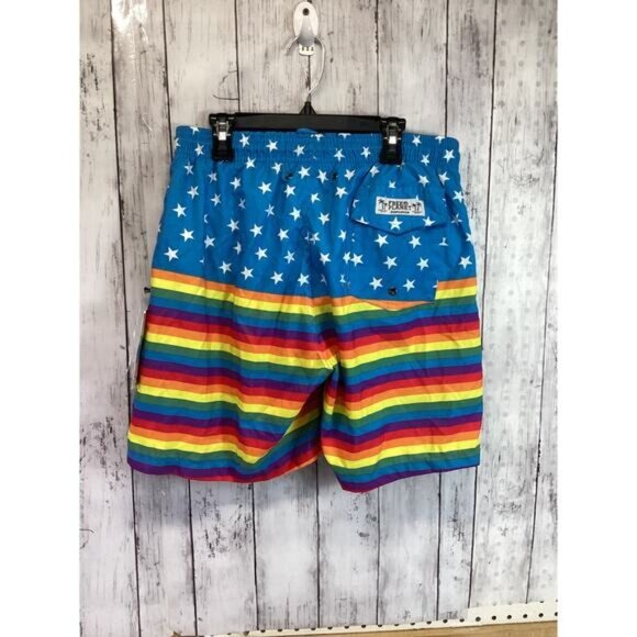 cowgirl argyle boho cozy grandpa dad Free Planet Men's Shorts Size Small - Picture 2 of 4